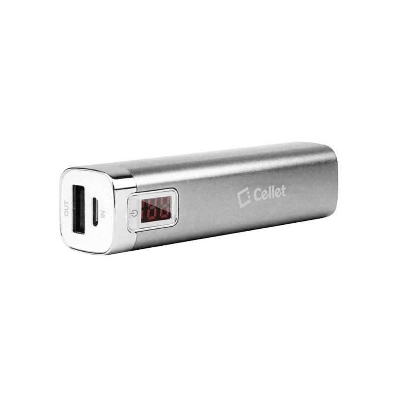 Picture of Cellet 2600mAh Power Bank w/ Digital Display (Silver)