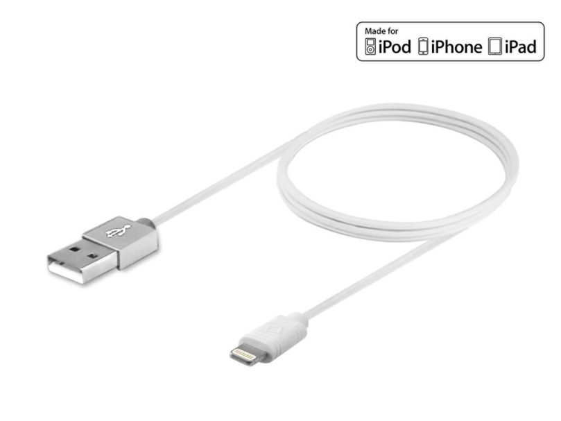 Picture of Cellet 4 Ft Lightning USB Charging + Data Cable (White)