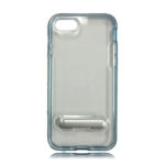 iPhone 7/8 Transparent Bumper Case w/ Kickstand BLUE