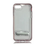 iPhone 7/8 Transparent Bumper Case w/ Kickstand RED