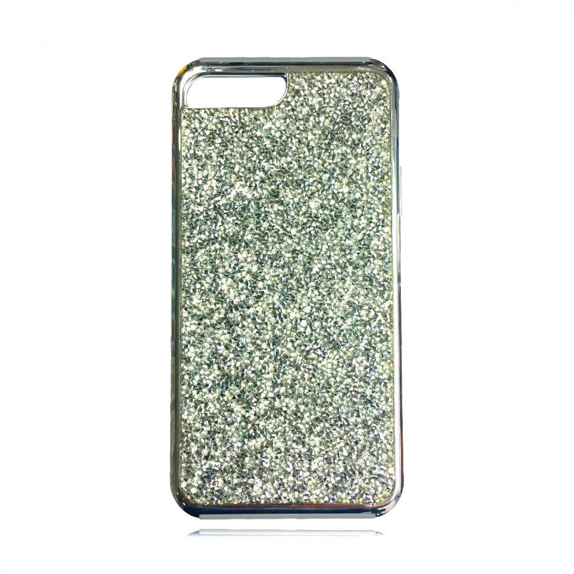 Dual Layer Glitter and Rubber Case SILVER - iPhone 8 / 7 / 6S / 6 1