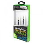Cellet 3.5mm Anti-Tangle Braided Aux Audio Cable for Stereo Car Phones MP3 Black 6FT 6 Feet