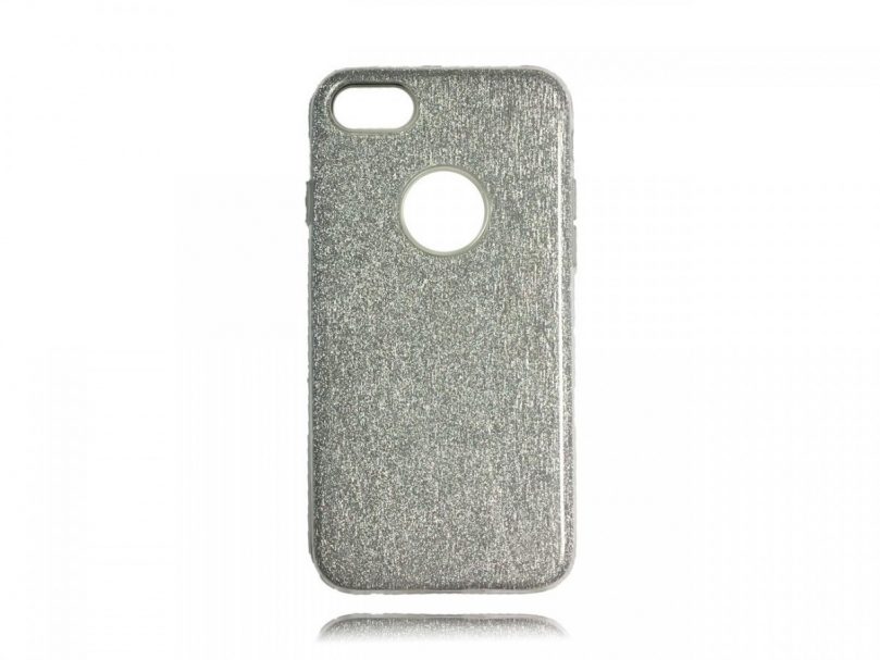 Daisy TPU Glitter PU Case - Silver - iPhone 8 / iPhone 7 1