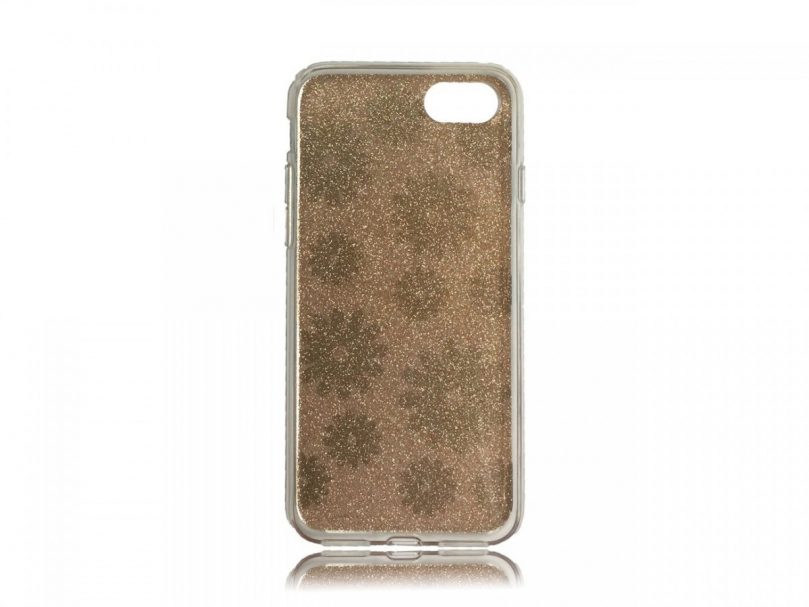 TPU Design Case Flowers - Gold - iPhone 8 / iPhone 7 2
