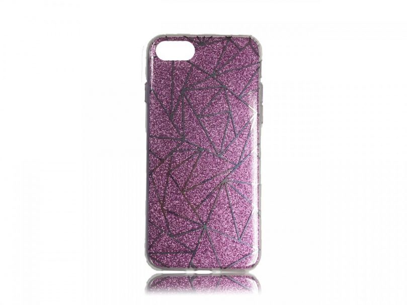 TPU Design Case Triangles - Purple - iPhone 8 / iPhone 7 1