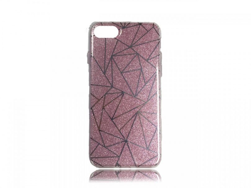 TPU Design Case Triangles - Pink - iPhone 8 / iPhone 7 1