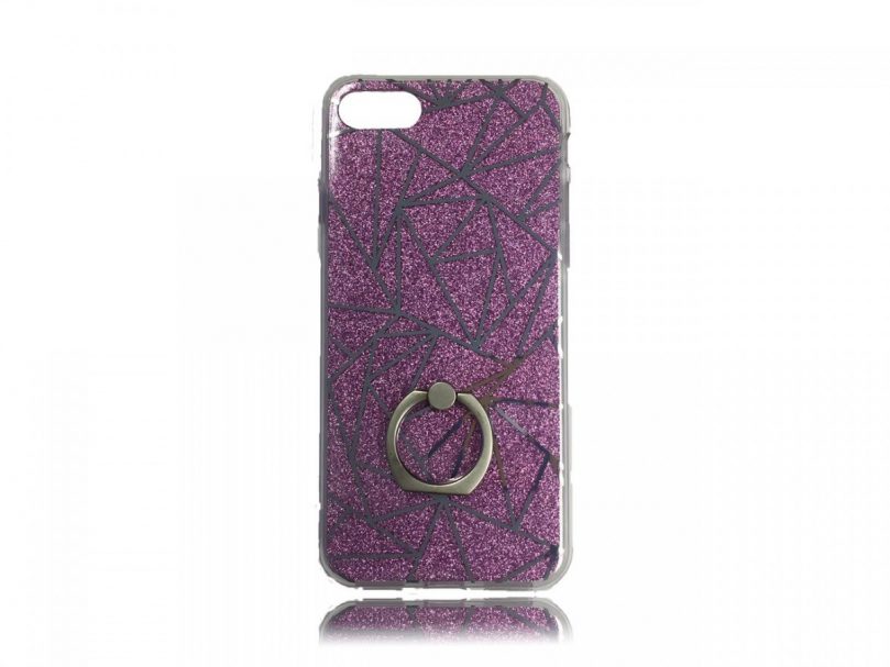 TPU Design Case W/ Ring Triangles - Purple - iPhone 8 / iPhone 7 1