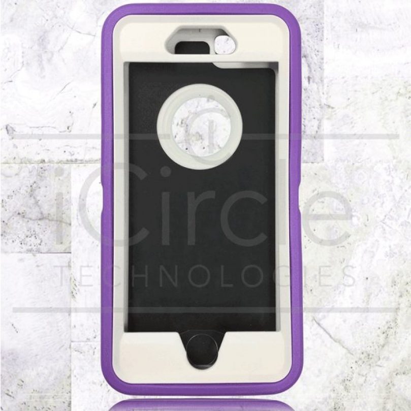 Picture of Defender Hybrid Case w/Clip (Purple/White) - iPhone 6 / 6S