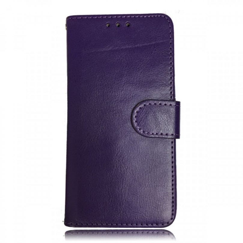 iPhone X/XS Leather Wallet Flip Case Purple 1