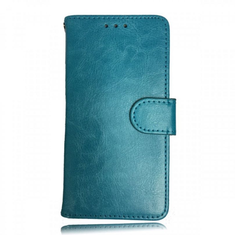 iPhone X/XS Leather Wallet Flip Case Teal 1