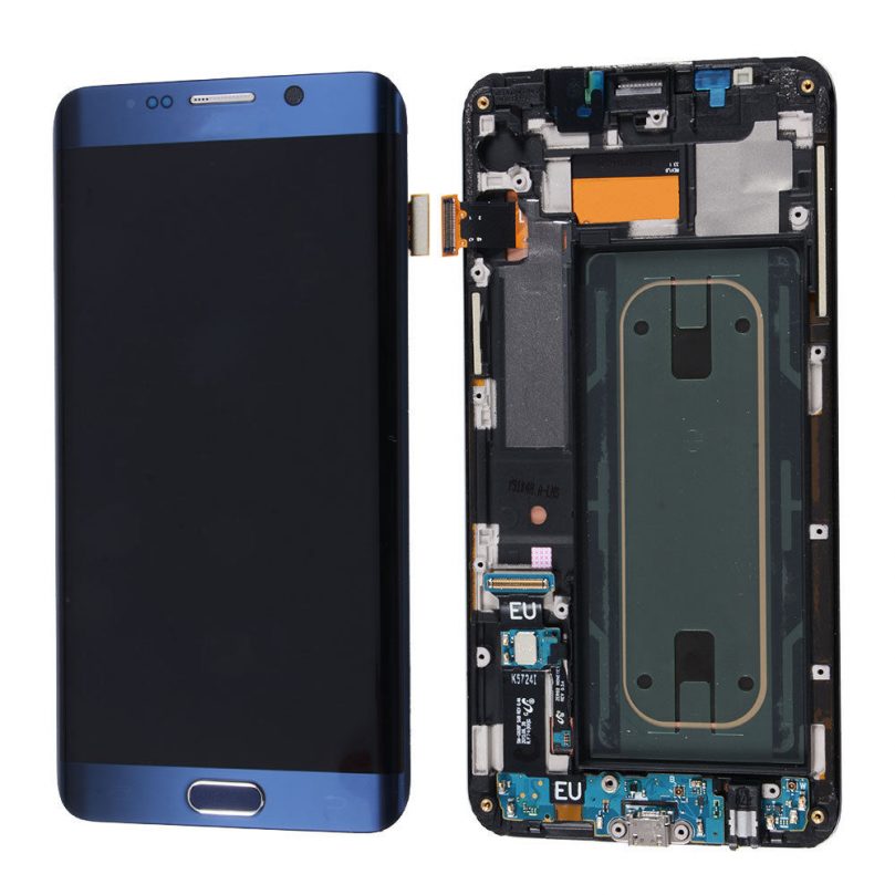 Samsung Galaxy S6 Edge Plus G928V LCD Display Touch Screen Digitizer Frame Blue 1