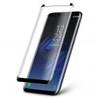 Samsung S9 Plus BLACK Sides Glue Tempered Glass CLEAR (CASE FRIENDLY)