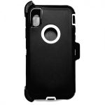 iPhone X/Xs Heavy Duty Case w/ Clip BLACK/WHITE