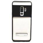 Samsung Galaxy S9 Transparent Bumper Case w/ Kick Stand BLACK