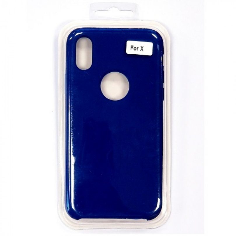 iPhone X/Xs Liquid Silicone Gel Rubber Shockproof Case COBALT BLUE 1