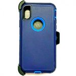 iPhone X/Xs Heavy Duty Case w/ Clip DARK BLUE/BLUE