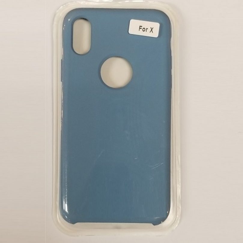 iPhone X/Xs Liquid Silicone Gel Rubber Shockproof Case DENIM BLUE 1