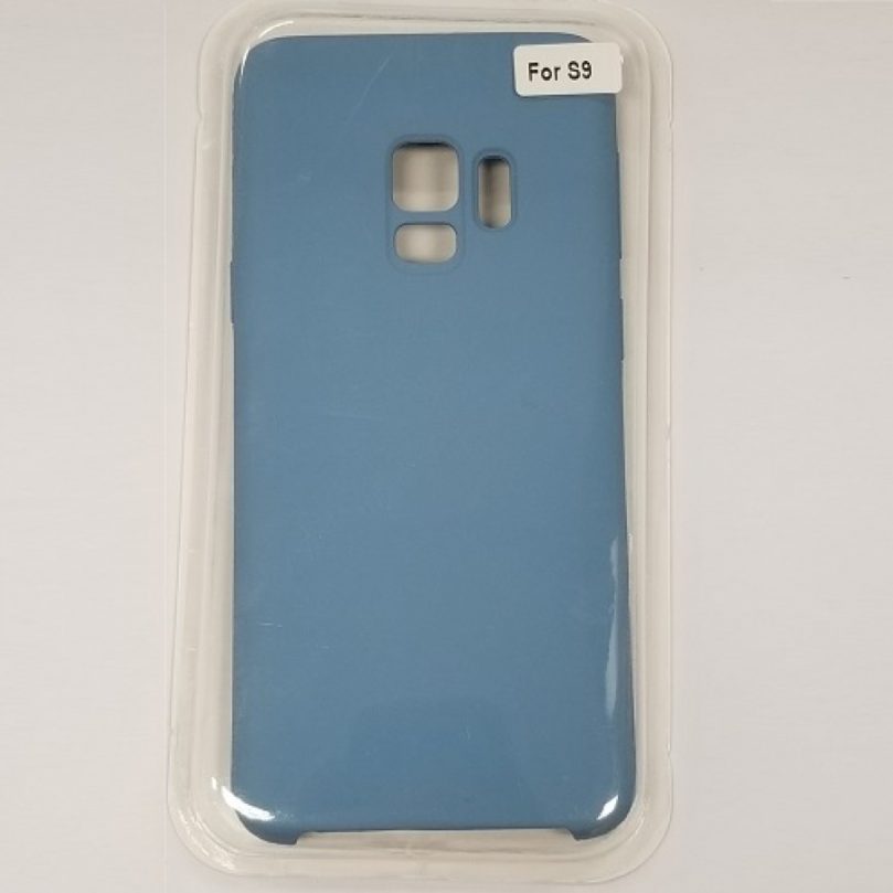 Samsung S9 Liquid Silicone Gel Rubber Shockproof Case DENIM BLUE 1