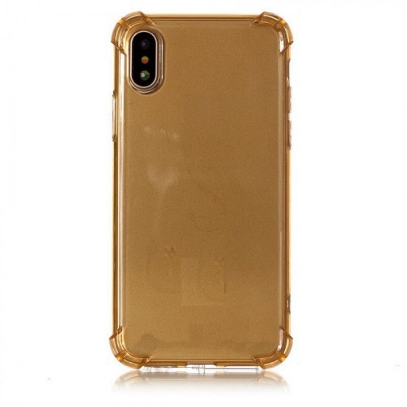 iPhone X/Xs Transparent GOLD TPU Shockproof Case Cover 1