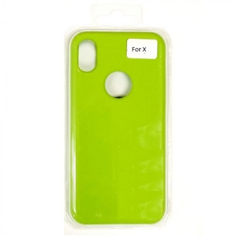 iPhone X/Xs Liquid Silicone Gel Rubber Shockproof Case LIGHT GREEN 1