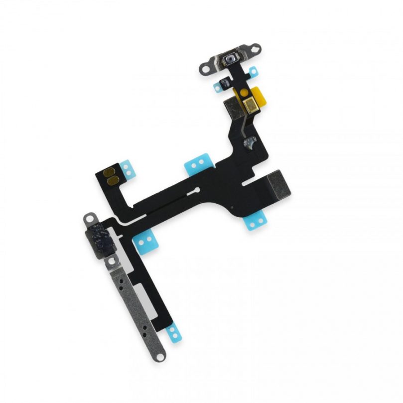 Power Mute Volume Button Switch Connector Flex Cable Ribbon + Mic for iPhone 5C 2