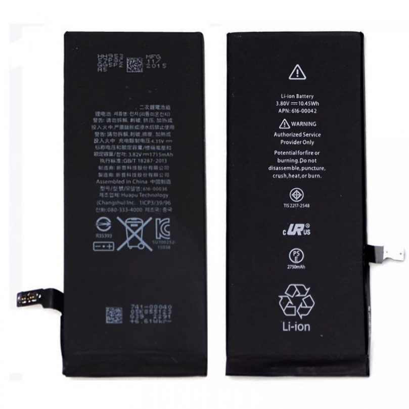 New 2750mAh Li-ion Battery Flex Cable Replacement Parts For iPhone 6S Plus 5