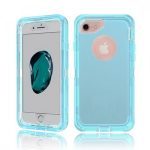 iPhone X/Xs Transparent Heavy Duty Case w/ Clip BLUE