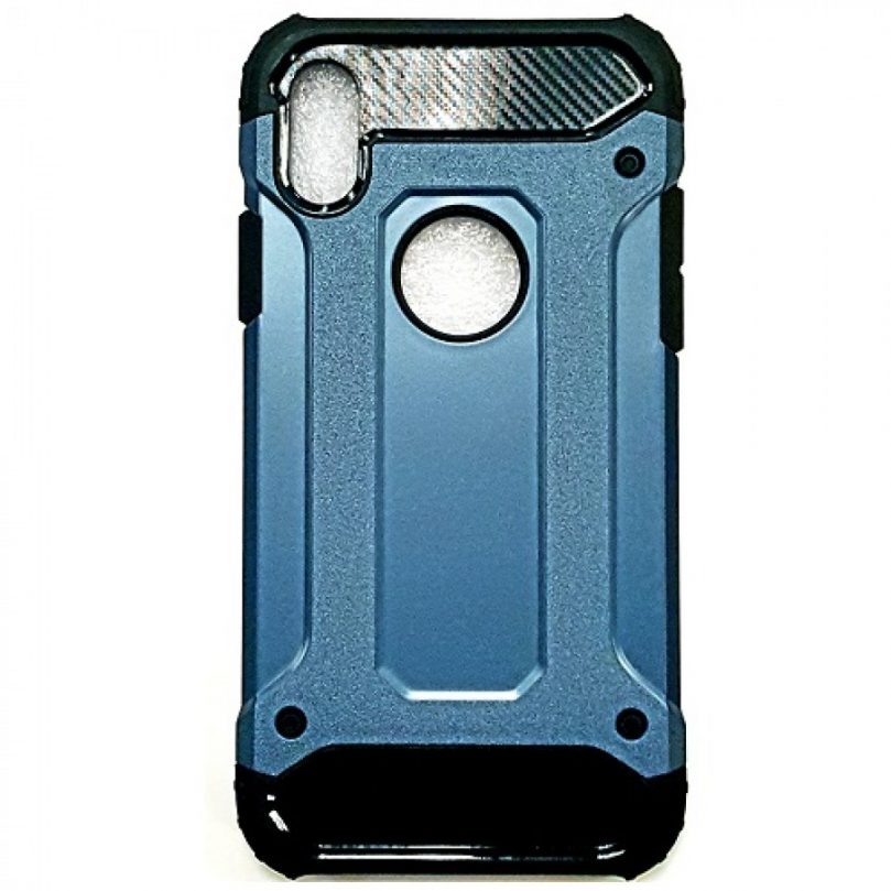 iPhone X/XS Armor Style Case Gray Blue 1
