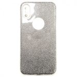 iPhone X/Xs Daisy Hard TPU Glitter PU Case SILVER