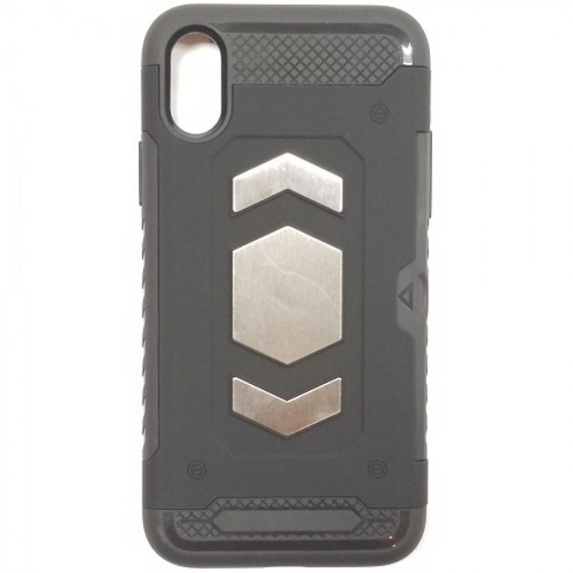 iPhone X/Xs Card Holding Armor Style Case BLACK 1
