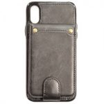 iPhone X/Xs PU Leather Wallet Multi Card Holding Case BLACK
