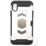 iPhone X/Xs Card Holding Armor Style Case SILVER