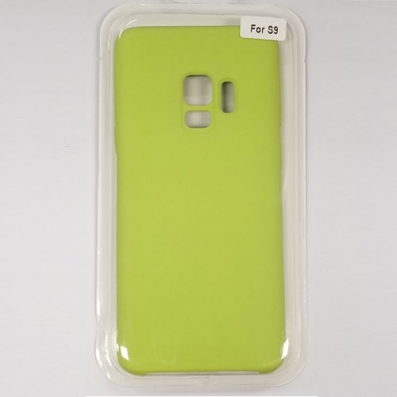 Samsung S9 Liquid Silicone Gel Rubber Shockproof Case LIGHT GREEN 1