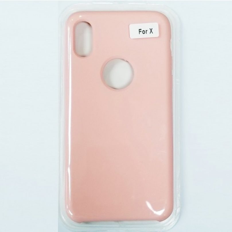 iPhone X/Xs Liquid Silicone Gel Rubber Shockproof Case LIGHT PINK 1