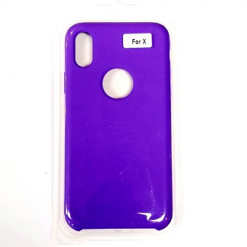 iPhone X/Xs Liquid Silicone Gel Rubber Shockproof Case PURPLE 1