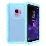 Samsung S9 Transparent Heavy Duty Case w/ Clip BLUE
