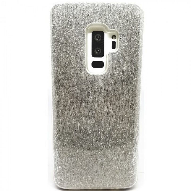 Samsung S9 Daisy Hard TPU Glitter PU Case SILVER 1