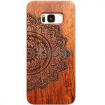 Flower Design Wood Case For Samsung S9