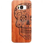 Day Of The Dead Sugar Skull Design Wood Case For Samsung S9