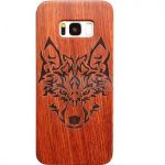 Wolf Design Wood Case For Samsung S9