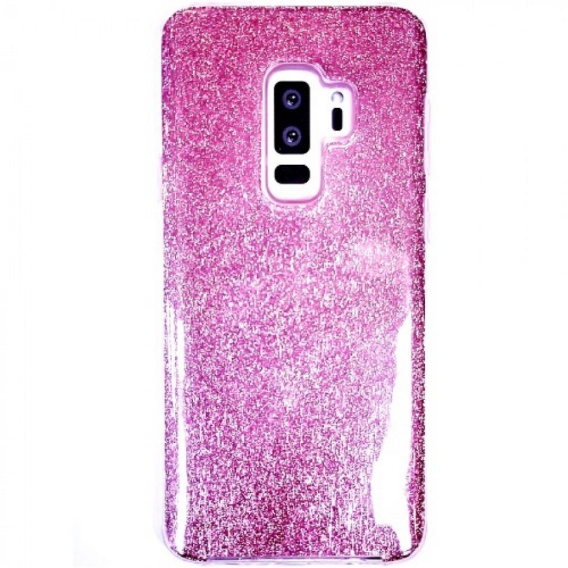 Samsung S9 Daisy Hard TPU Glitter PU Case PURPLE