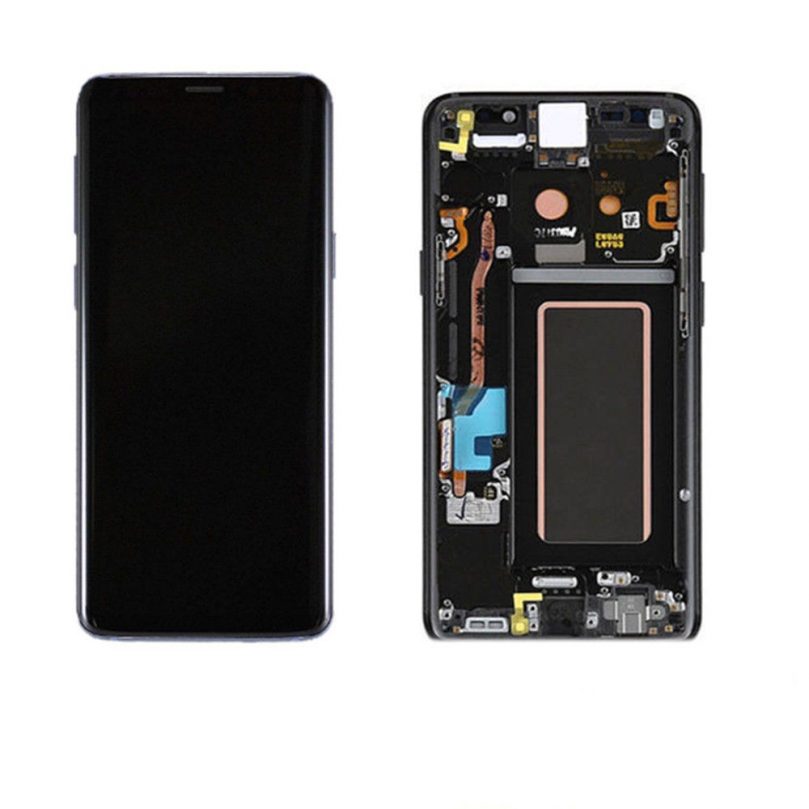 AMOLED Display Touch Screen Digitizer + Frame Gray For Samsung Galaxy S9