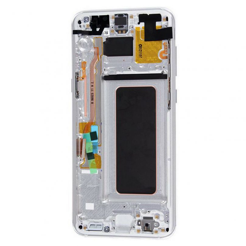 AMOLED Display Touch Screen Digitizer Frame Silver For Samsung Galaxy S8 3