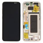 AMOLED Display Touch Screen Digitizer Frame Gold For Samsung Galaxy S8