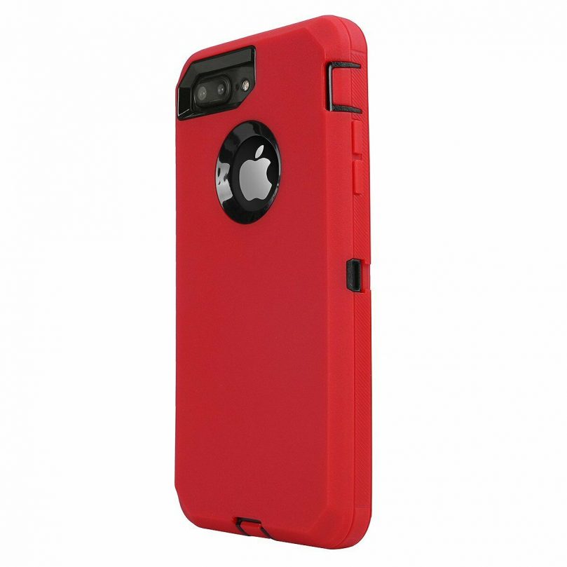 iPhone 7/8 Heavy Duty Case w/Clip RED/BLACK 1