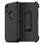 iPhone XR Heavy Duty Case W/Clip BLACK/BLACK