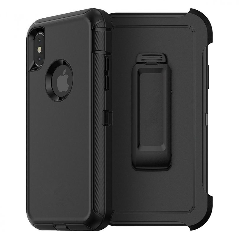 iPhone XR Heavy Duty Case W/Clip BLACK/BLACK 1