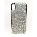 iPhone XR Dual Layer Glitter Rubber Case SILVER