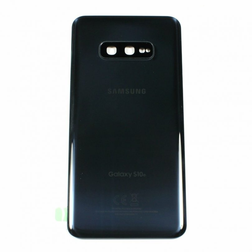 Black Back Cover Glass Battery Door Camera Lens for Samsung Galaxy S10e 1